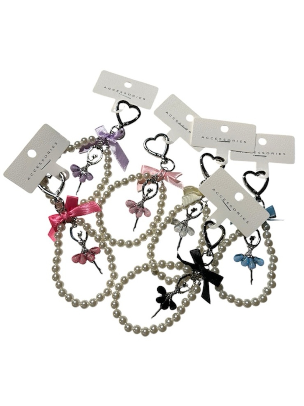 Ballerina Keychain with Pearl Accents - PICK ONE